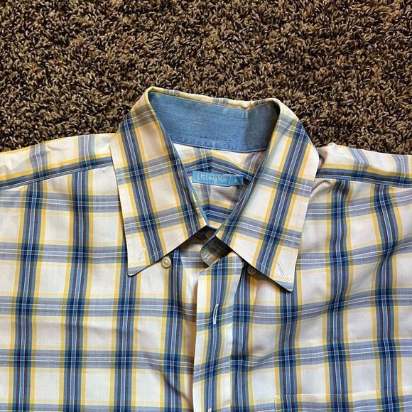J. Mclaughlin Button-Up Shirt Men's Medium Multicolor Plaid Collared Casual Wear - Picture 4 of 7